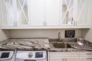 Granite countertops installed in a Pompano Beach laundry room